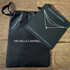 MICHELLE CAMPBELL-NWT Small Diamond & Dainty Sterling Silver Chain